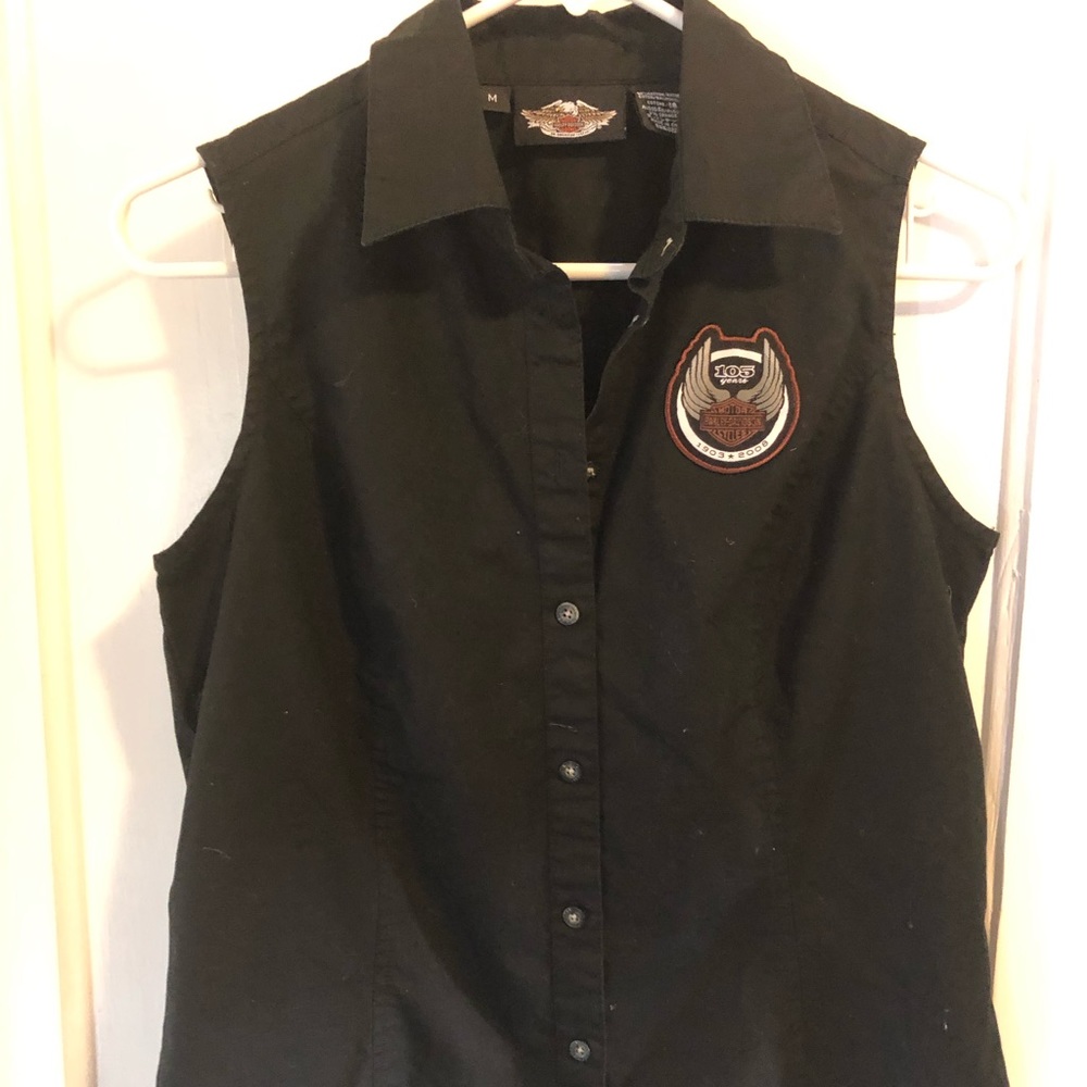 Womens Sleeveless Harley Davidson Shirt Medium New